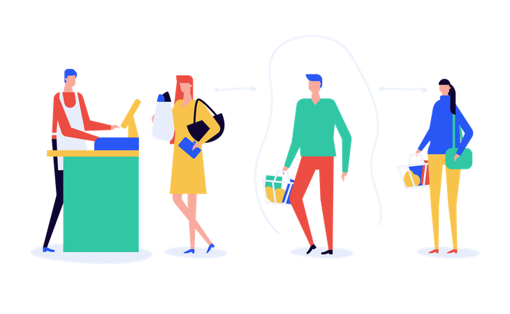 Ratschläge zur sozialen Distanzierung  Illustration