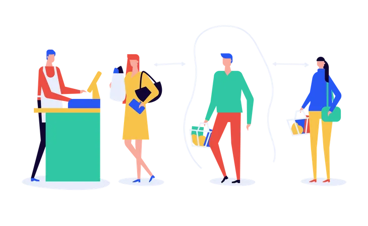 Ratschläge zur sozialen Distanzierung  Illustration
