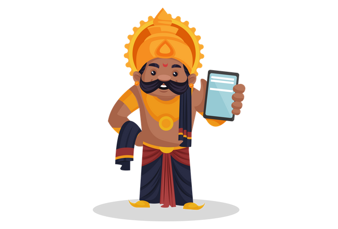 Ravan montrant un mobile  Illustration