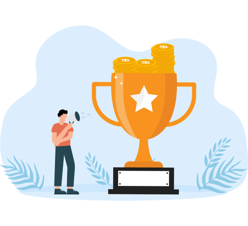 Reaching goal as business career step to reach target  Illustration