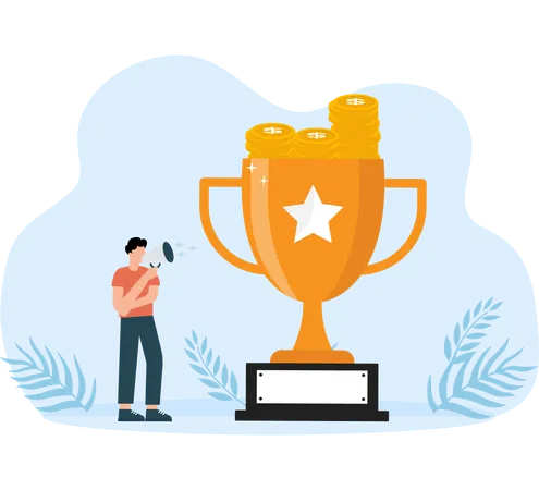 Reaching goal as business career step to reach target  Illustration