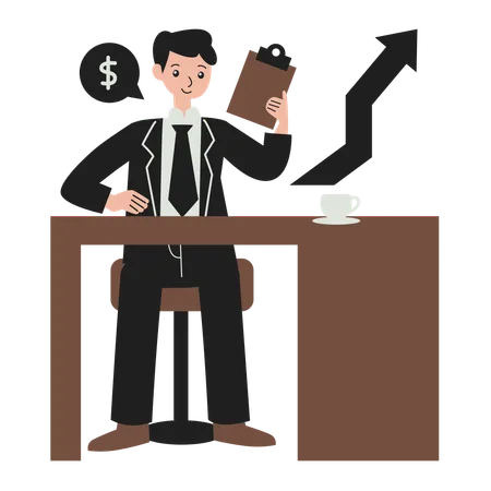 Read financial reports  Illustration