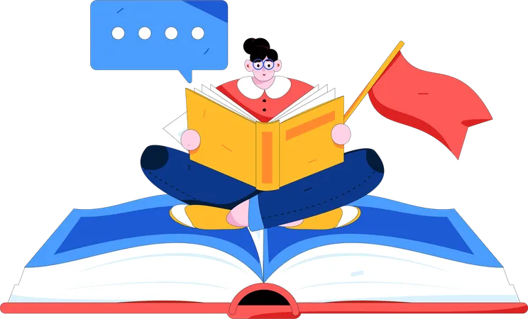 Reading Habit  Illustration