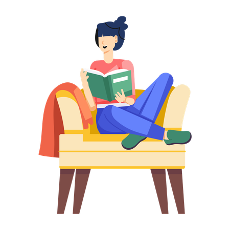 Reading Hobby  Illustration