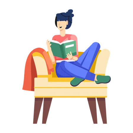 Reading Hobby  Illustration