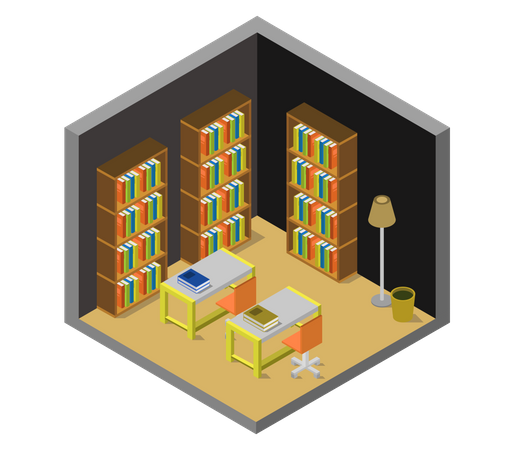 Reading room  Illustration