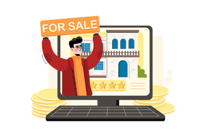 Real estate advertisement  Illustration