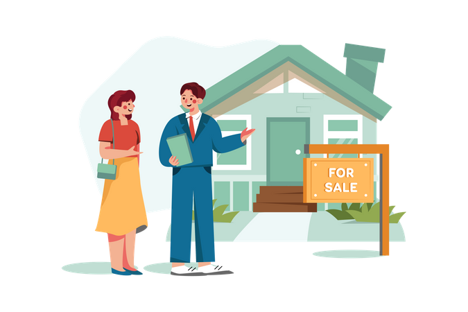 Real Estate Agent  Illustration