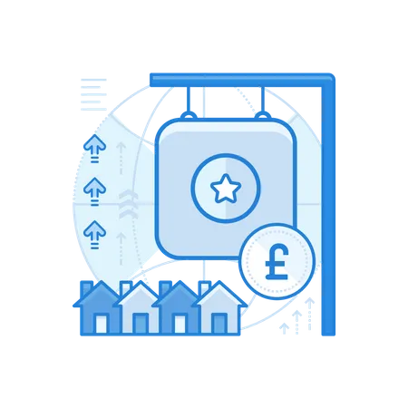 Real Estate British Pound  Illustration