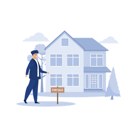 Real estate broker  Illustration