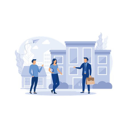 Real estate business  イラスト