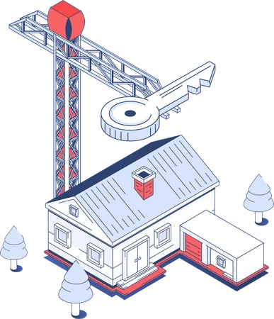 Real estate construction site  Illustration