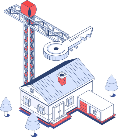 Real estate construction site  Illustration