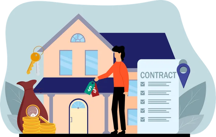 Real Estate Contract  Illustration