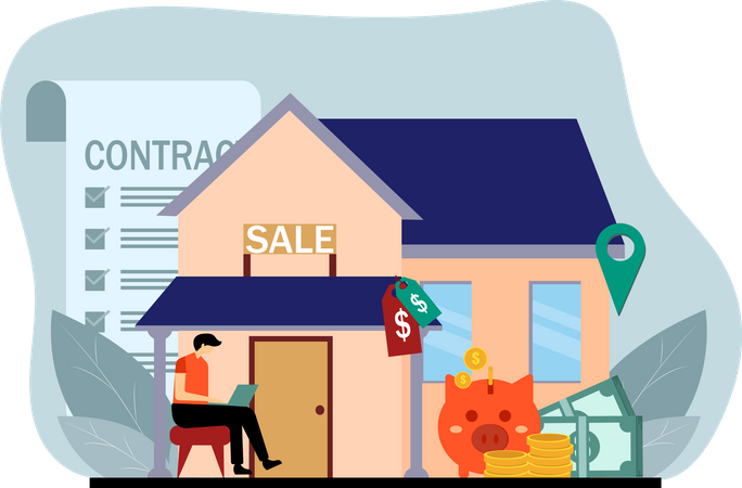 Real Estate contract  Illustration