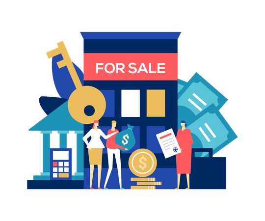 Real estate deal  Illustration