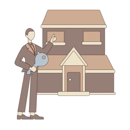 Real estate dealer  Illustration