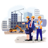 contractor at site illustration svg