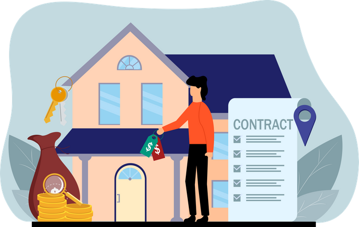 Real Estate Contract  Illustration