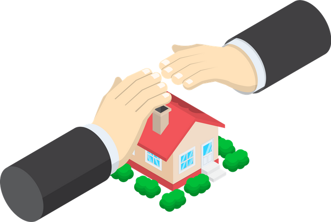 Real estate insurance Illustration