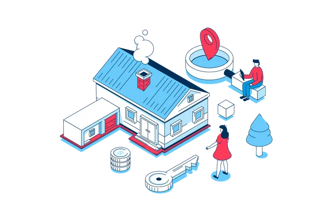 Real estate market  Illustration