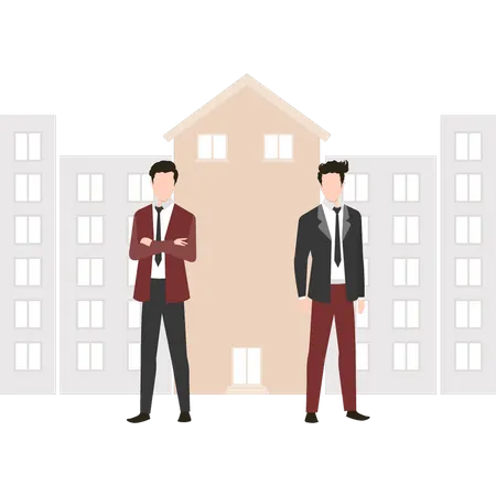 Real estate marketing agents  Illustration