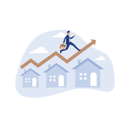 Real estate or property growth  Illustration