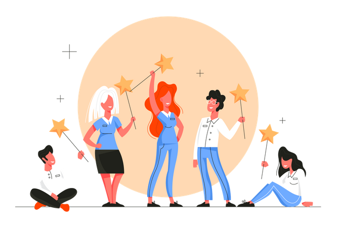 Real estate price evaluators  Illustration