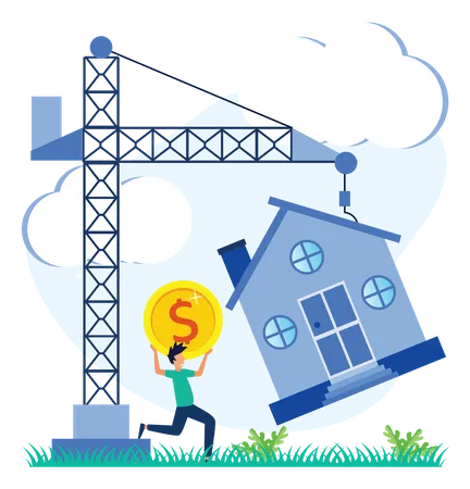 Real estate price fluctuation  Illustration