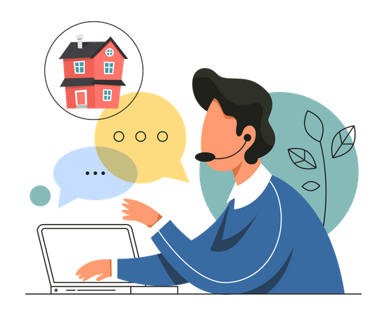 Real estate property consultation service  Illustration