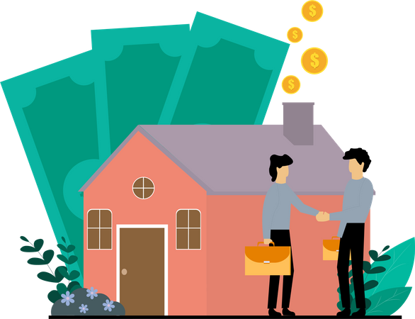 Real estate property deal  Illustration
