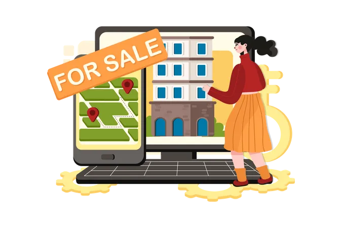 Real estate property marketing  Illustration