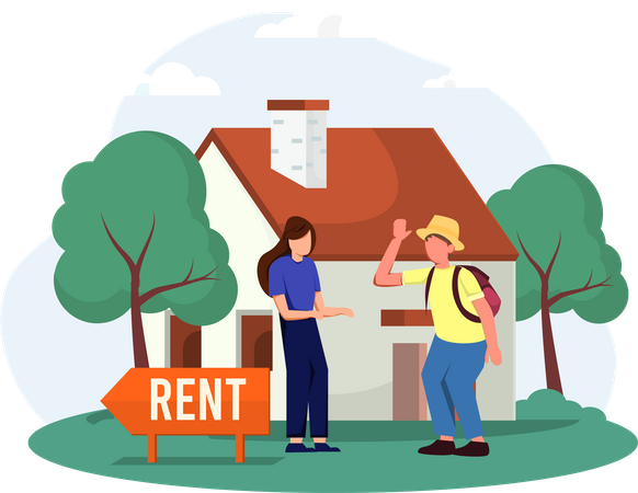 Real Estate rental service  Illustration