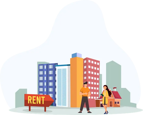 Real Estate rental service  Illustration