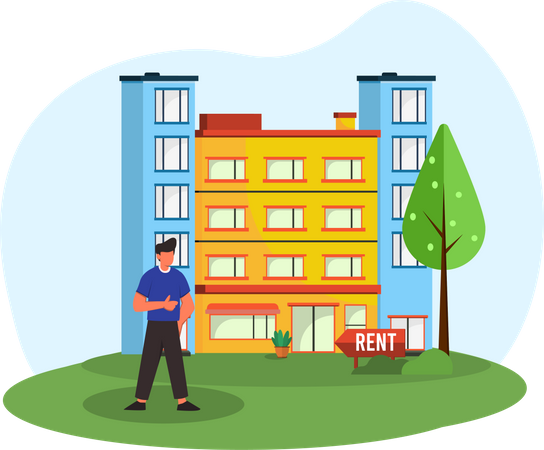 Real Estate rental service  Illustration