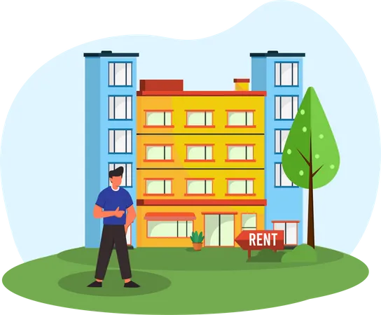 Real Estate rental service  Illustration