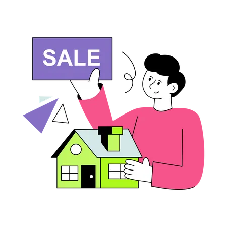 Real estate Sale  Illustration