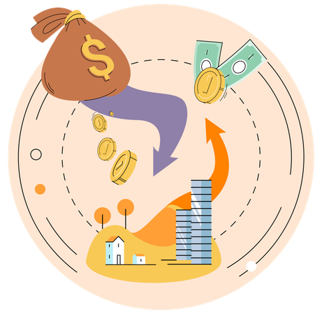 不動産販売収入  イラスト
