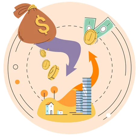 不動産販売収入  イラスト
