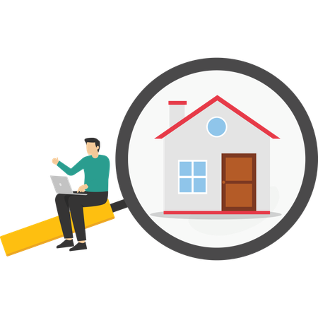 Real estate search  Illustration