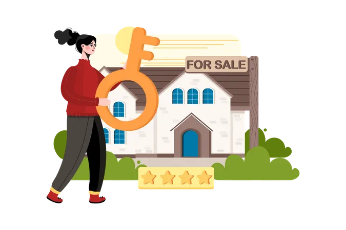 Real estate seller  Illustration