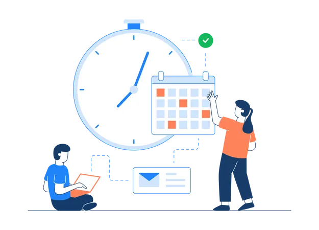 Real Time Schedule  Illustration