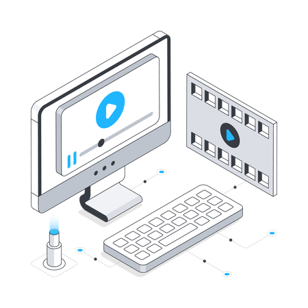 Réalisation de vidéo en ligne  Illustration