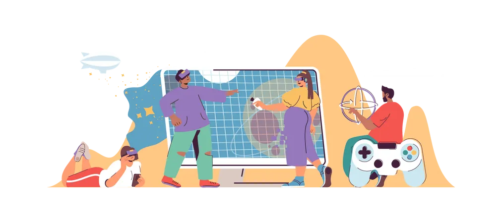 Réalité virtuelle  Illustration