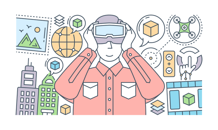 Réalité virtuelle  Illustration