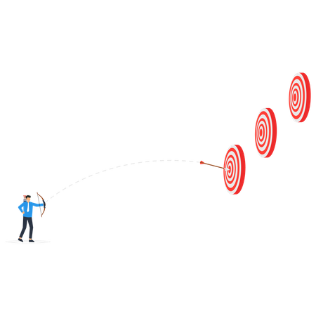 Realização de sucesso empresarial  Ilustração