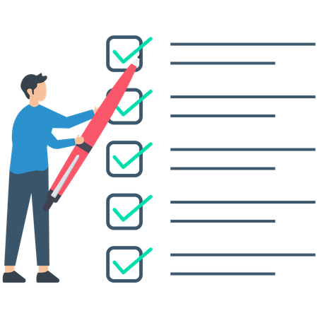 Realização de trabalho  Ilustração