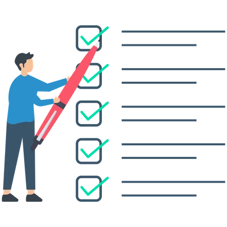 Realização de trabalho  Ilustração