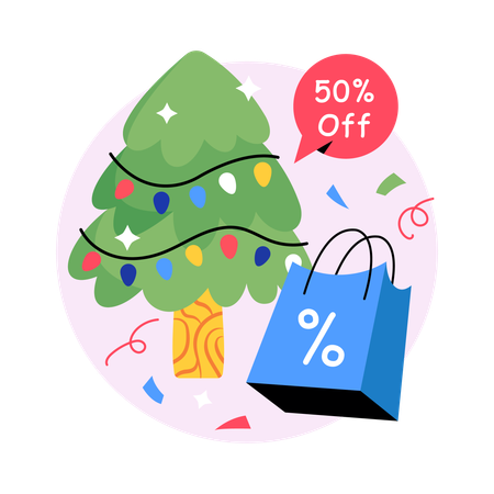 Ventas navideñas  Ilustración