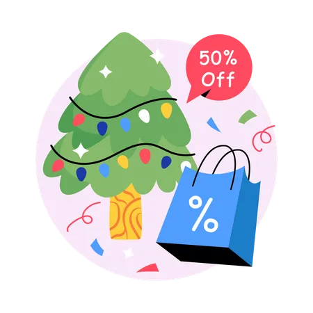 Ventas navideñas  Ilustración